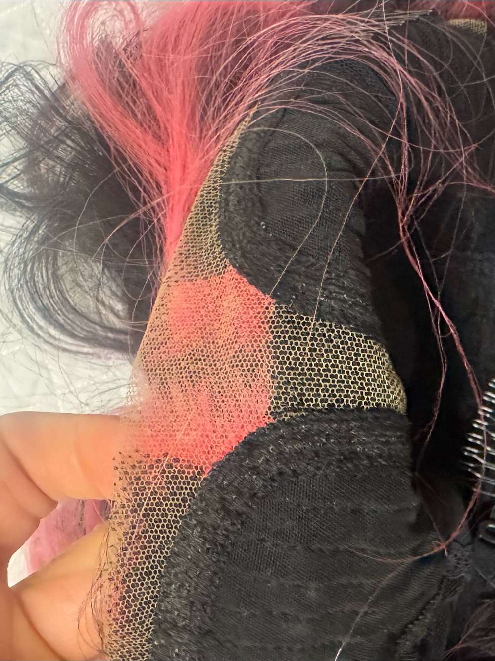 Pink Ombre Long Wavy Women’s Synthetic Wig - Picture 14 of 17
